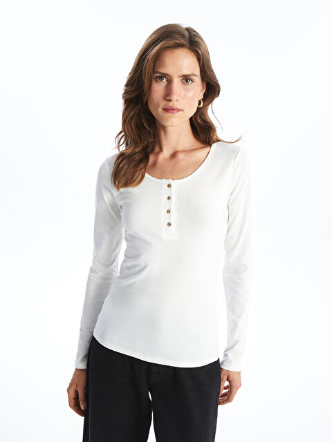 LCWAIKIKI Basic Bisiklet Yaka Kadın Body - W4KE56Z8-R9J