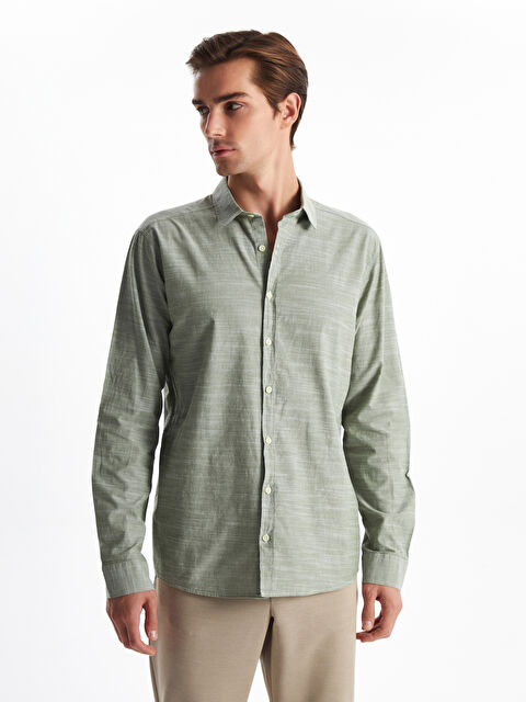 LCW Vision Regular Fit Uzun Kollu Erkek Gömlek - W4KE62Z8-CXW