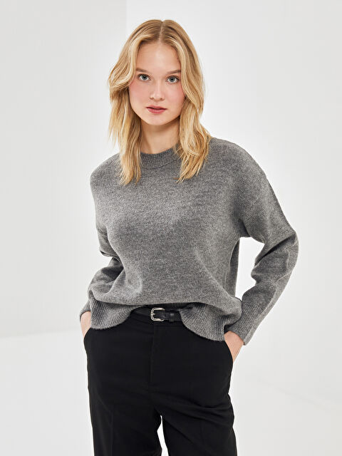 LCW Vision Bisiklet Yaka Kadın Triko Kazak - W4KF09Z8-EEZ