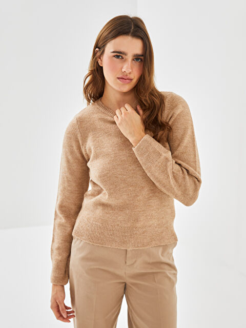 LCW Vision Bisiklet Yaka Kadın Triko Kazak - W4KF12Z8-JJ5