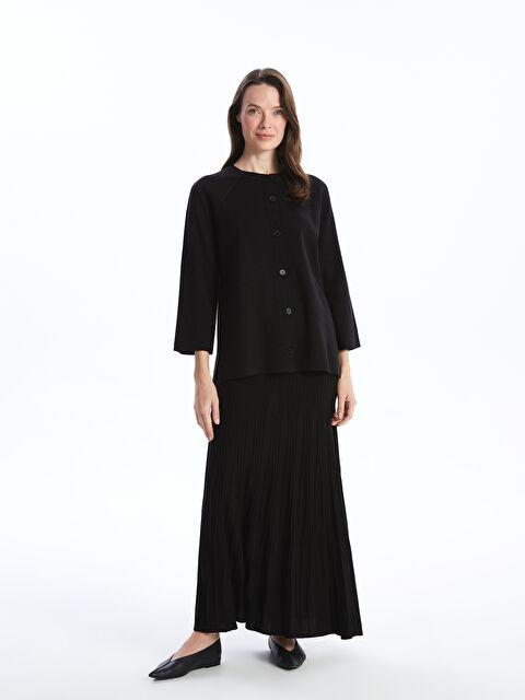 LCW Grace Beli Lastikli Dokulu Kadın Triko Etek - W4KF63Z8-CVL