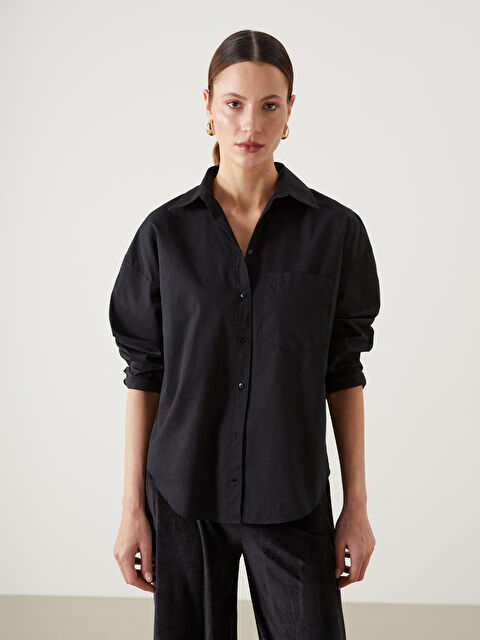 LC WAIKIKI Poplin Kadın Gömlek - W4KG39Z8-CWN