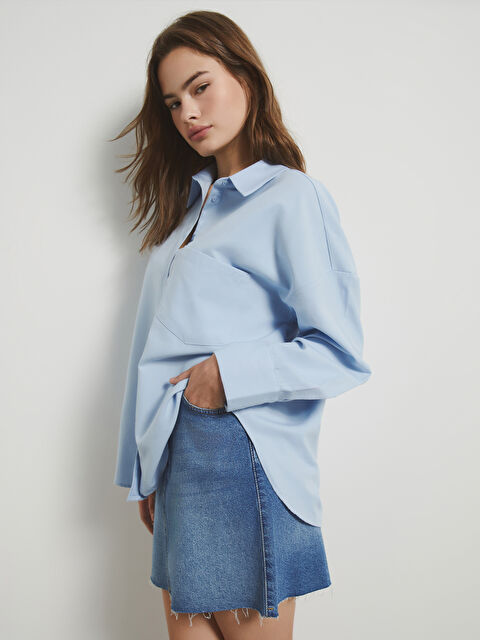 LC WAIKIKI Poplin Kadın Gömlek - W4KG50Z8-GEZ