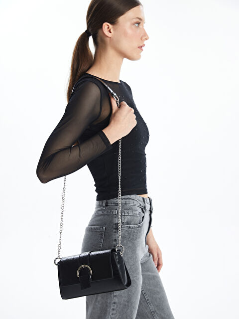 LCW ACCESSORIES Deri Görünümlü Kadın Omuz Çantası - W4KG98Z8-CVL