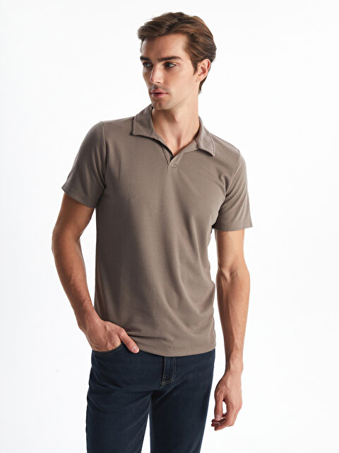 LCW Vision Polo Yaka Kısa Kollu Erkek Tişört - W4KH79Z8-PSD