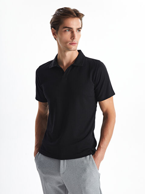 LCW Vision Polo Yaka Kısa Kollu Erkek Tişört - W4KH79Z8-CVL