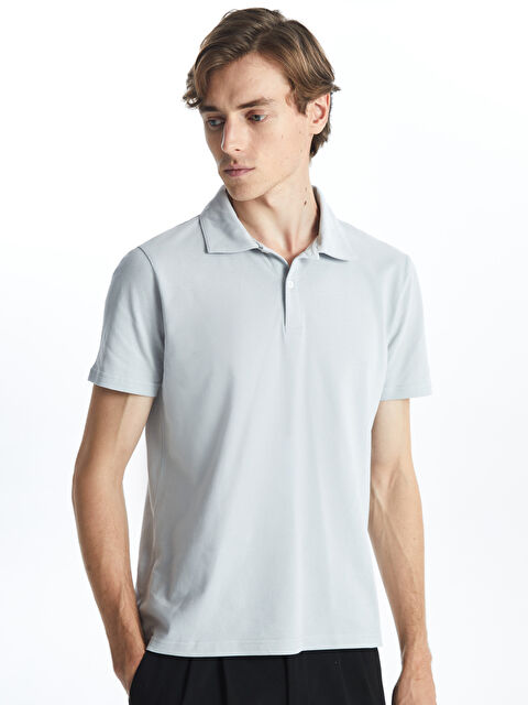 LCW Vision Polo Neck Short Sleeve Pique Men's T-Shirt - W4KH85Z8-FLG