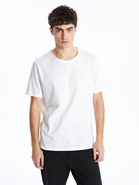 XSIDE Bisiklet Yaka Penye Erkek Tişört - W4KI40Z8-J1F