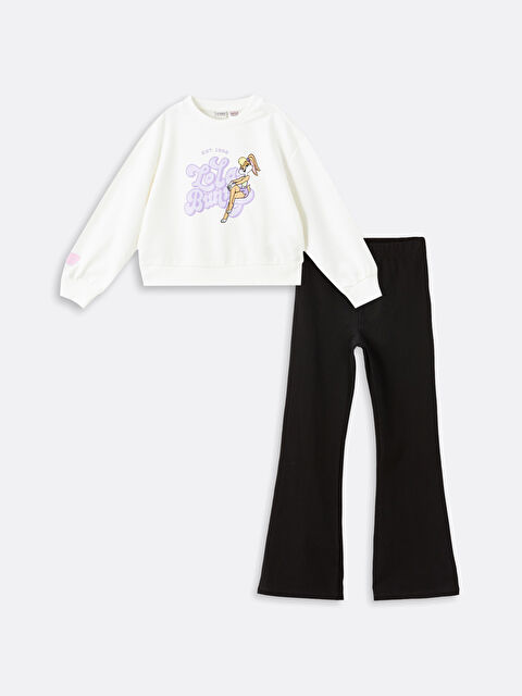 LCW Kids Bisiklet Yaka Lola Bunny Baskılı Kız Çocuk Sweatshirt ve Tayt - W4KI65Z4-FDU