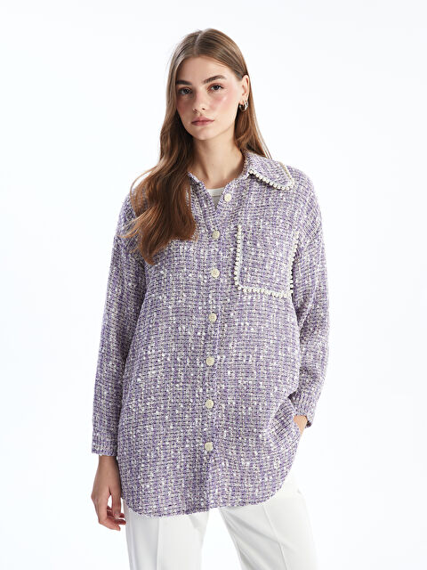 LCW Modest Kendinden Desenli Kadın Tüvit Gömlek Tunik - W4KI73Z8-H5V
