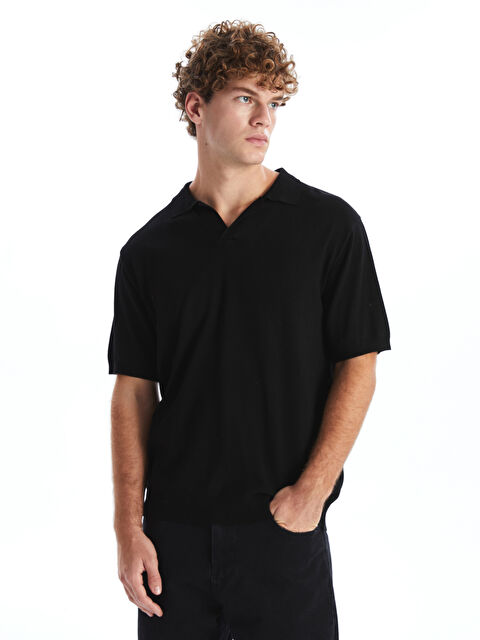 XSIDE Polo Yaka Kısa Kollu Erkek Triko Kazak - W4KJ38Z8-CVL