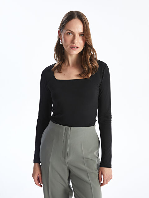 LCWAIKIKI Basic Kare Yaka Kadın Body - W4KJ44Z8-CVL