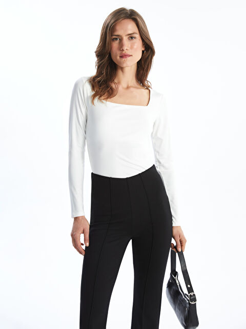 LCWAIKIKI Basic Kare Yaka Kadın Body - W4KJ44Z8-R9J