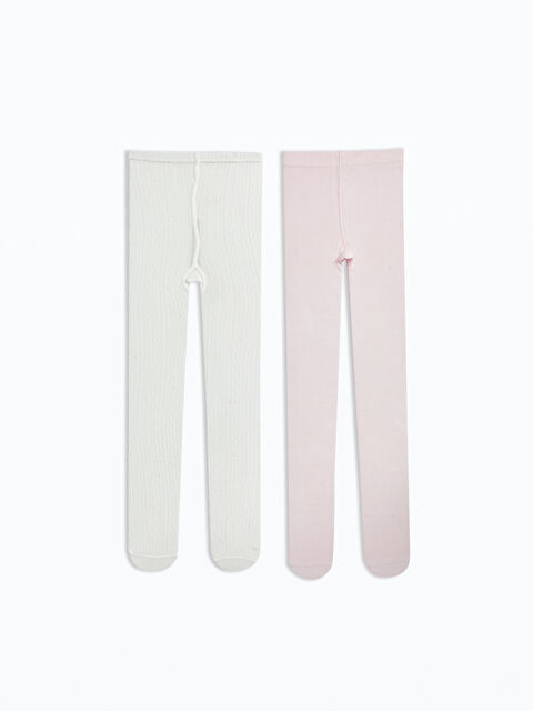 LCW Kids Basic Kız Bebek Külotlu Çorap 2'li - W4KJ76Z1-Q6K