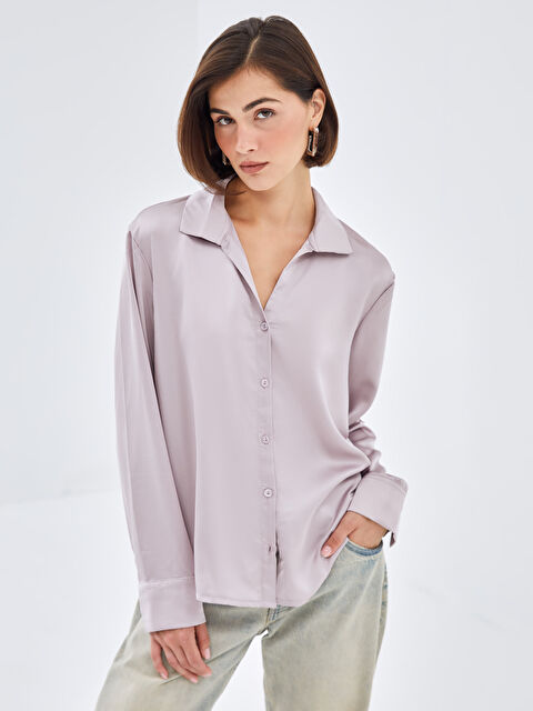 BLAİS Saten Kadın Gömlek - W4KL22Z8-YF9