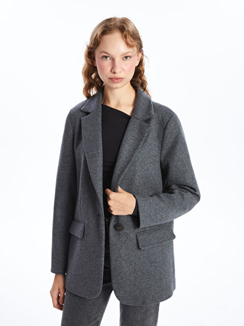 LCW Vision Düz Uzun Kollu Kadın Blazer Ceket - W4KL32Z8-CT3