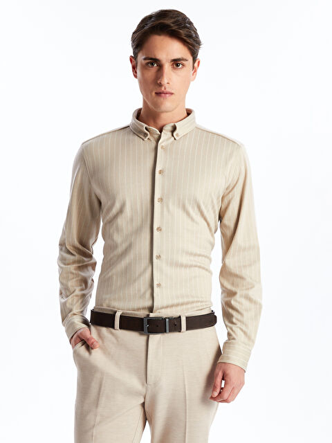 SOUTHBLUE Regular Fit Uzun Kollu Poplin Erkek Gömlek - W4KM16Z8-LE8