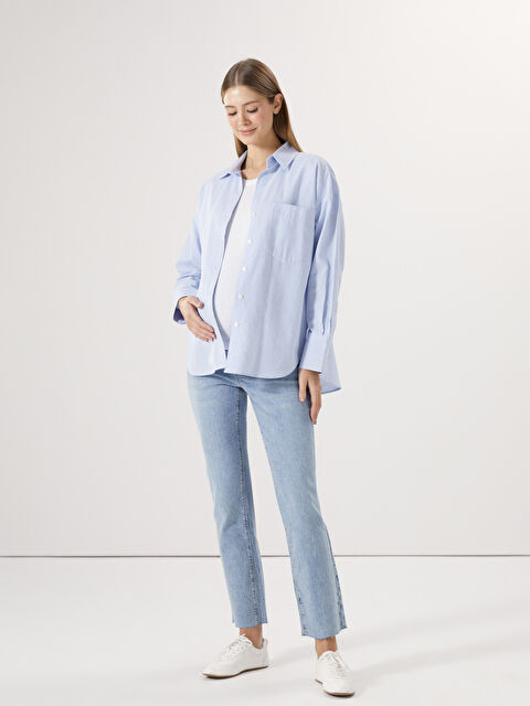 LCWAIKIKI Maternity Karın Panelli Straight Fit Hamile Jean Pantolon - W4KM26Z8-H45