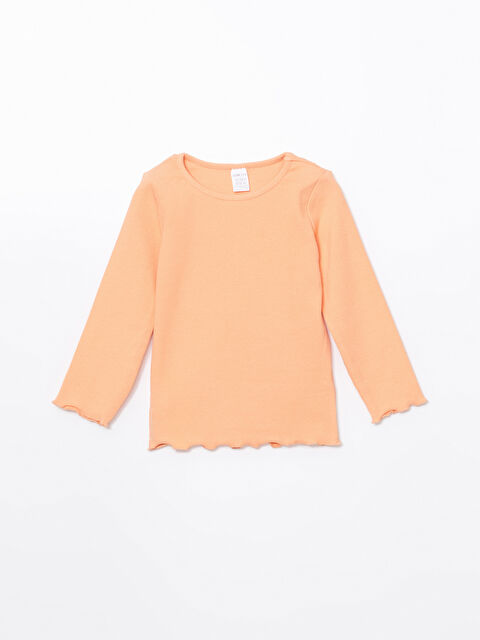 LCW Kids Bisiklet Yaka Basic Kız Çocuk Tişört - W4KN07Z1-FLF