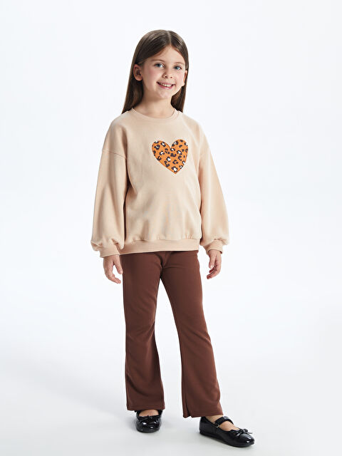 LCW Kids Beli Lastikli Kız Çocuk İspanyol Paça Tayt - W4KN28Z1-HHB