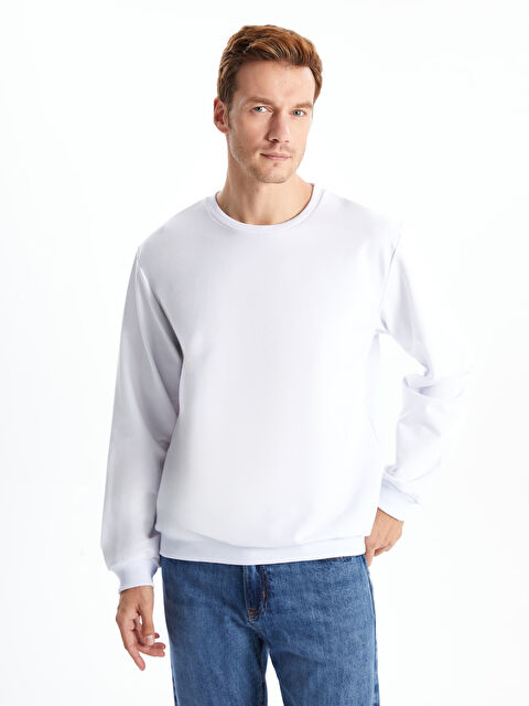 LC WAIKIKI Bisiklet Yaka Uzun Kollu Erkek Sweatshirt - W4KN57Z8-Q6K