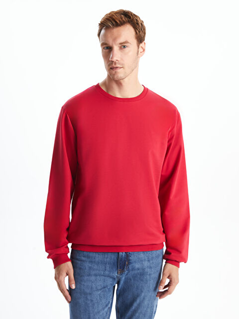 LC WAIKIKI Bisiklet Yaka Uzun Kollu Erkek Sweatshirt - W4KN57Z8-FRW