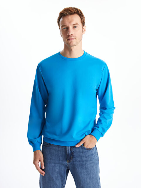 LC WAIKIKI Bisiklet Yaka Uzun Kollu Erkek Sweatshirt - W4KN57Z8-GGH