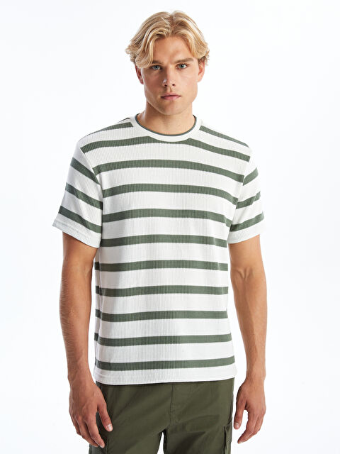 XSIDE Bisiklet Yaka Kısa Kollu Erkek Sweatshirt - W4KO07Z8-LFT