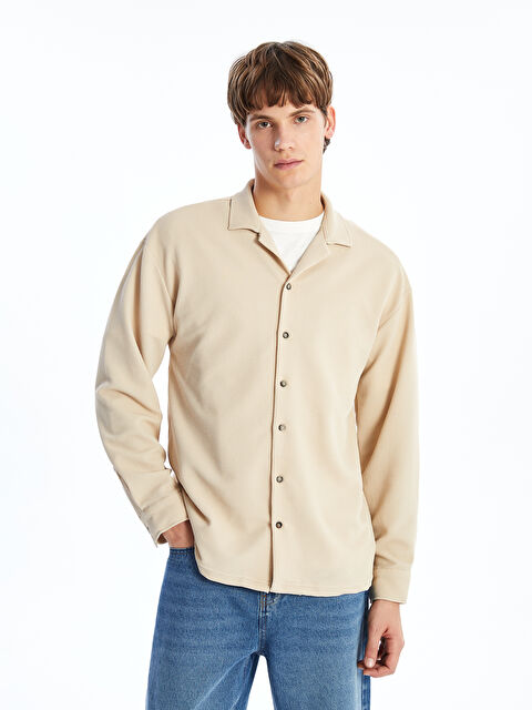 XSIDE Regular Fit Uzun Kollu Erkek Dokulu Gömlek - W4KO33Z8-CV3