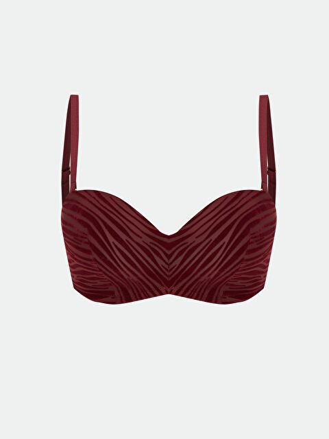 LCW DREAM Balenli Dolgusuz Desenli Straplez Sütyen - W4KO70Z8-HMB