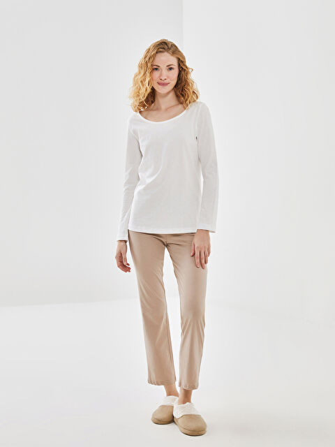 LC WAIKIKI Bisiklet Yaka Kadın Pijama Takım - W4KO77Z8-JSA