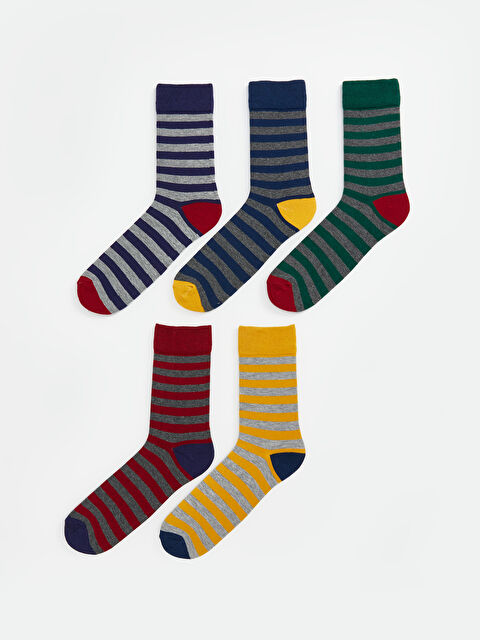 LCW ACCESSORIES Çizgili Erkek Soket Çorap 5'li - W4KP07Z8-K00