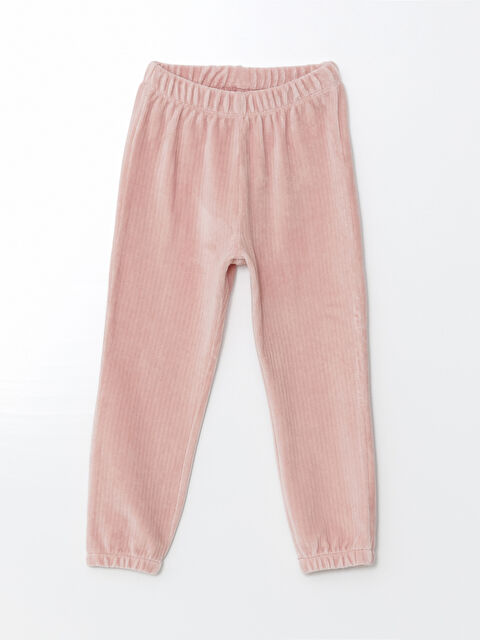 LCW Kids Kız Çocuk Kadife Jogger Eşofman Altı - W4KP80Z1-FHP
