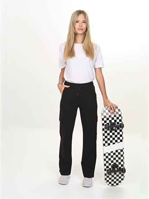 NICKEL Beli Lastikli Kız Çocuk Kargo Eşofman Altı - W4KQ68Z4-HEG