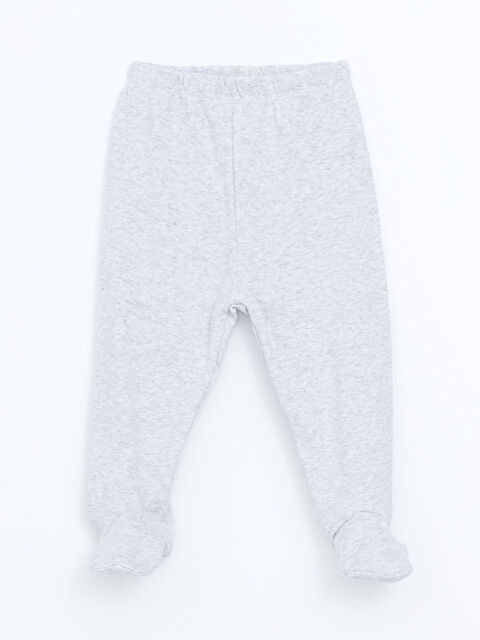 LCW baby Beli Lastikli Basic Patikli Kız Bebek Pijama Alt - W4KR95Z1-847