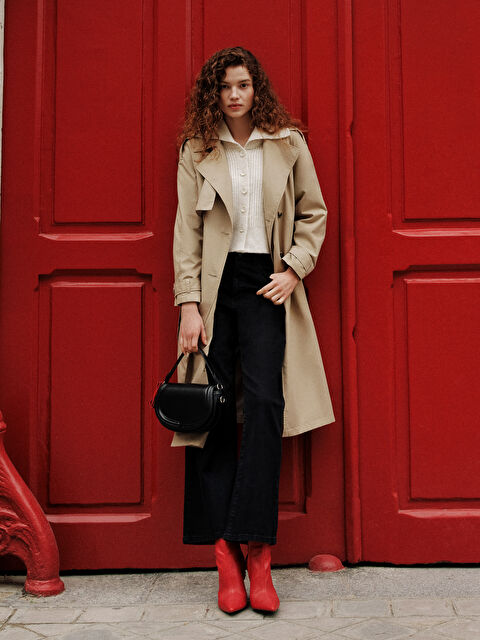 LCW Vision Beli Kemerli Baggy Fit Kadın Jean Pantolon - W4KS21Z8-327