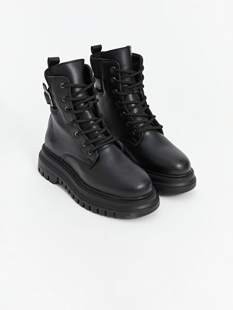 LCW STEPS Deri Görünümlü Kadın Bot - W4KS57Z8-HUC