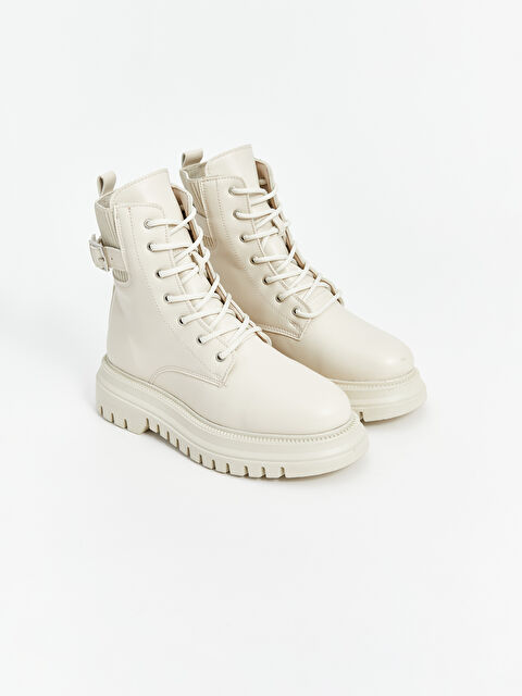 LCW STEPS Deri Görünümlü Kadın Bot - W4KS57Z8-R81