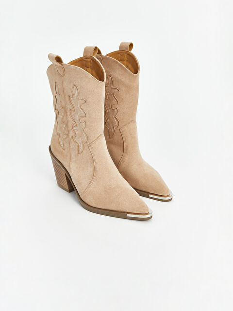 KOOR Süet Görünümlü Sivri Burun Topuklu Kadın Bot - W4KS94Z8-DFV