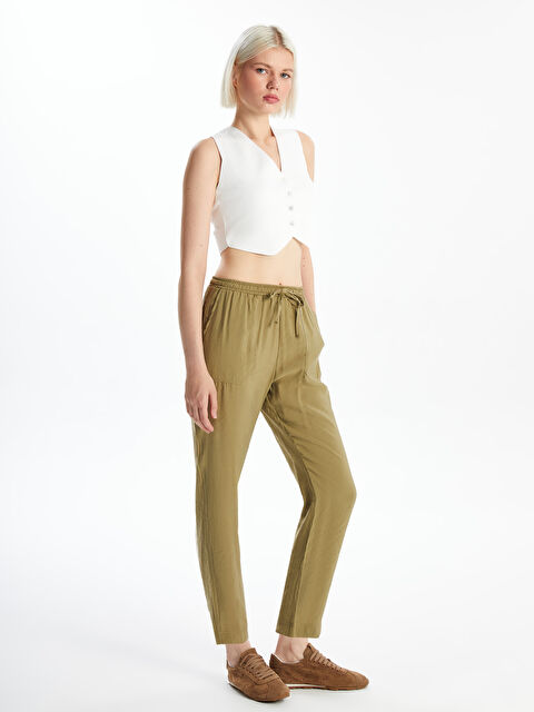 XSIDE Beli Lastikli Loose Fit Kadın Pantolon - W4KS97Z8-CX0