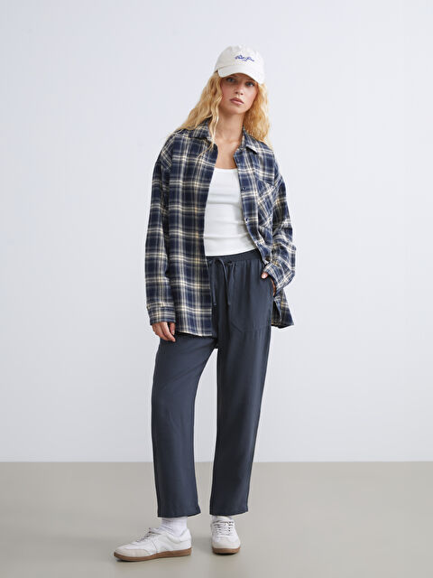 XSIDE Beli Lastikli Loose Fit Kadın Pantolon - W4KS97Z8-DJS