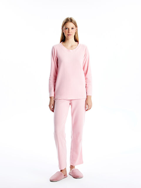 LC WAIKIKI Bisiklet Yaka Kadın Pijama Takımı - W4KT01Z8-YHH