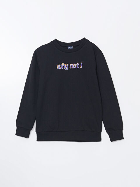 LCW ECO Bisiklet Yaka Erkek Çocuk Sweatshirt - W4KT43Z4-CVL