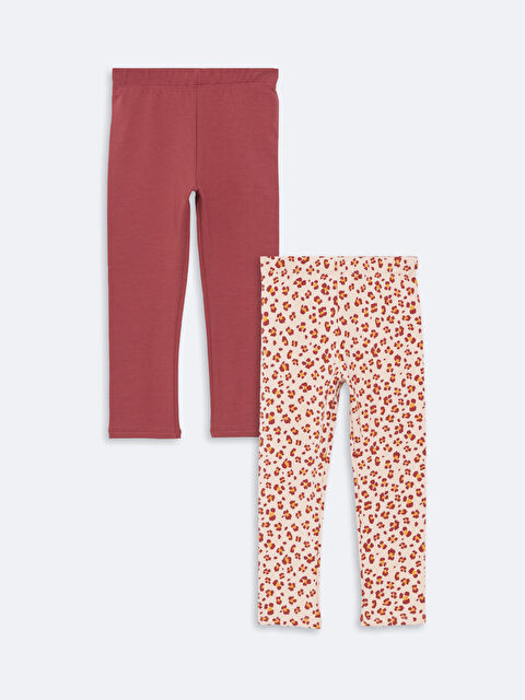 LCW Kids Beli Lastikli Kız Çocuk Tayt 2'li - W4KU43Z1-H5P