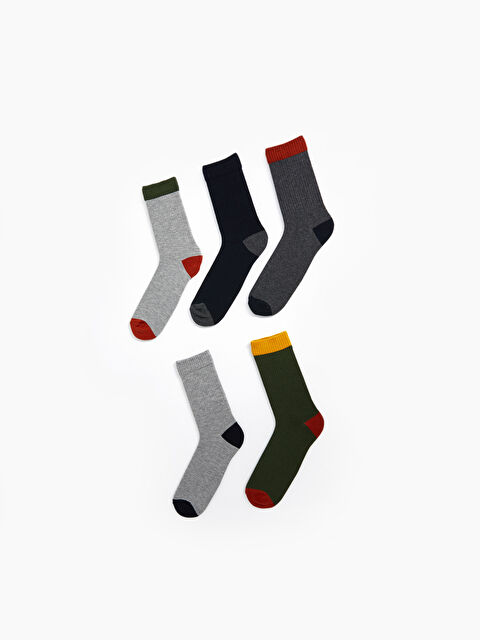 LCW ACCESSORIES Desenli Erkek Soket Çorap 5'li - W4KU69Z8-K00