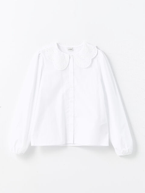 LCW Kids Bebe Yaka Kız Çocuk Gömlek - W4KV23Z4-Q6K