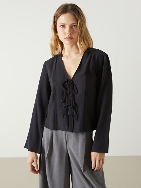 LCW Vision V Yaka Kadın Bluz - W4KV67Z8-CVL