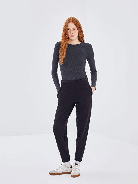 LC WAIKIKI Beli Lastikli Kadın Kalın Jogger Eşofman Altı - W4KY08Z8-CVL