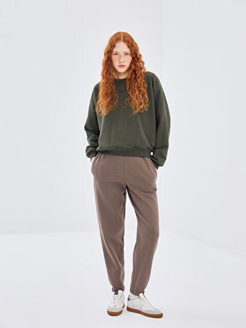 LC WAIKIKI Beli Lastikli Kadın Kalın Jogger Eşofman Altı - W4KY08Z8-DFV