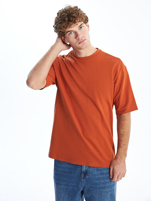 XSIDE Crew Neck Short Sleeve Men's Sweatshirt - W4KY34Z8-H5R